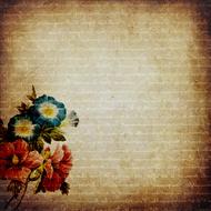 background scrapbooking paper retro flower drawing