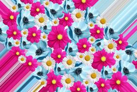 colorful summer flowers clipart