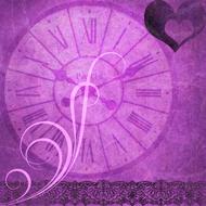 background scrapbooking paper clock drawing