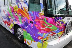 Colorful Bus graffiti