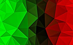 green red triangles background