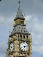 the magnificent big ben in the clouds