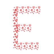 patterns heart letter E