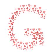 letter G heart patterns