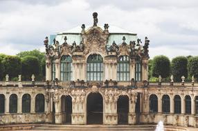 historic building in baroque satire in the historic center in Dresden