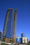 construction of a multi-story building in Novosibirsk, Russia