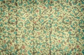 wallpaper fabric old pattern green leaf