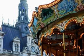photo retro carousel in Paris