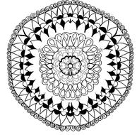 mandala coloring adults flower drawing