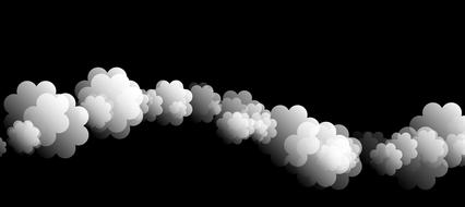 abstract clouds balls white drawing