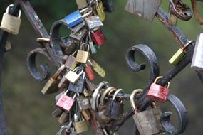 colored iron locks