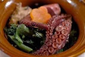 octopus with vegetables