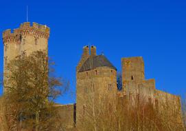 Knight's castle with towers in Germany