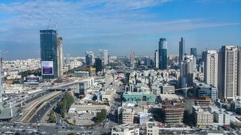 panoramic view of the architecture of tel aviv