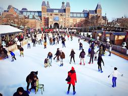 Amsterdam Holland iced river