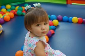 little girl in the play area