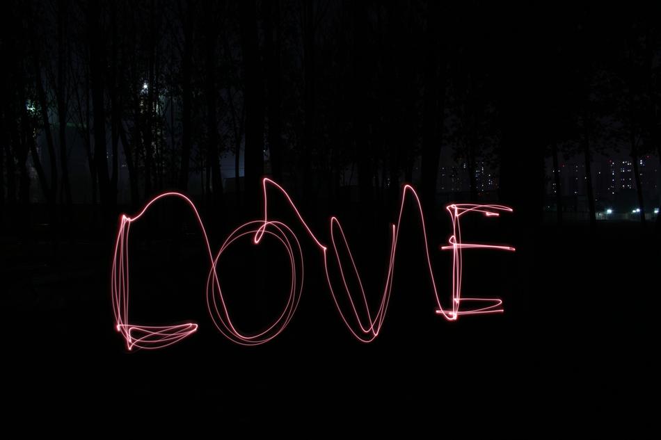 pink glow love