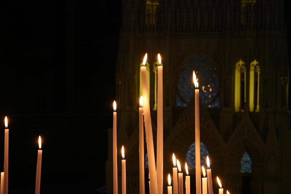 Candles Faith Reims Cathedral