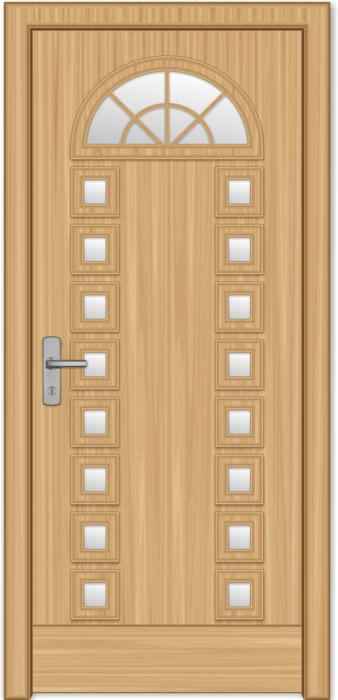 drawing of the door wood