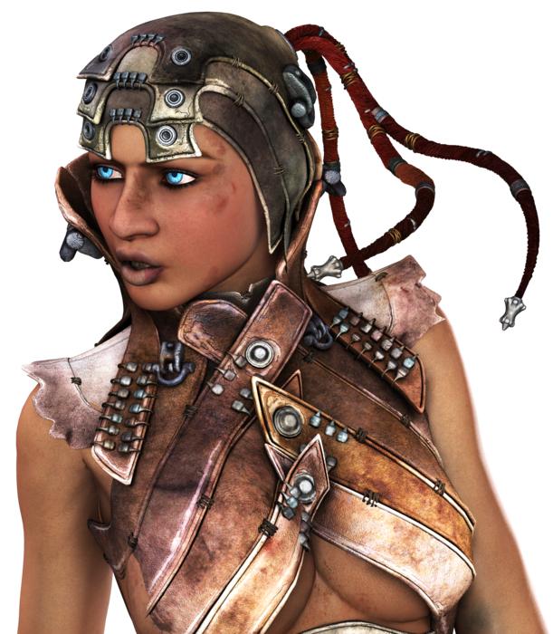 girl in steampunk clothes