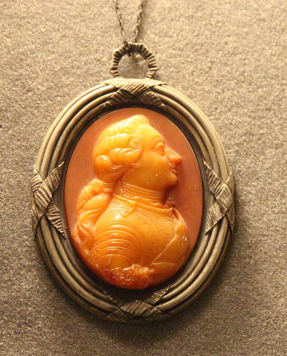 gorgeous Medallion Amber at brown background