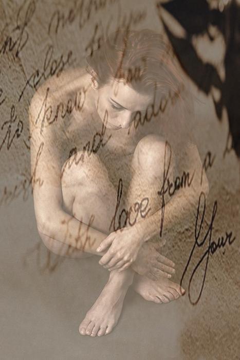 woman longing love love letter