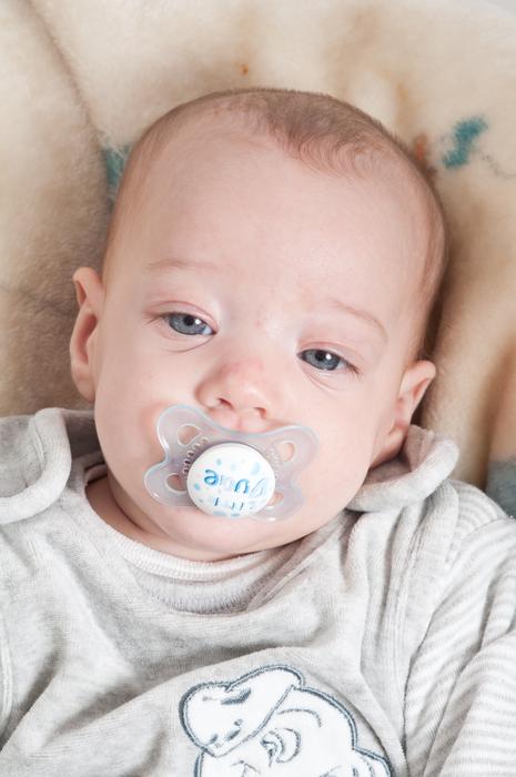Kid with a pacifier