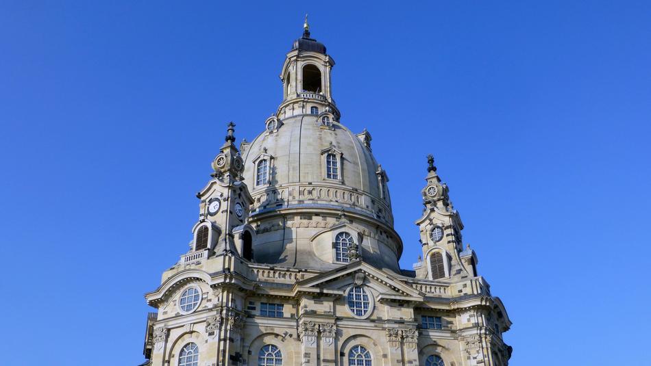 domes of the Frauenkirche church in dresden