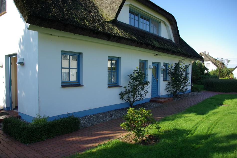 white stone house on the island of Rugen in the Baltic Sea