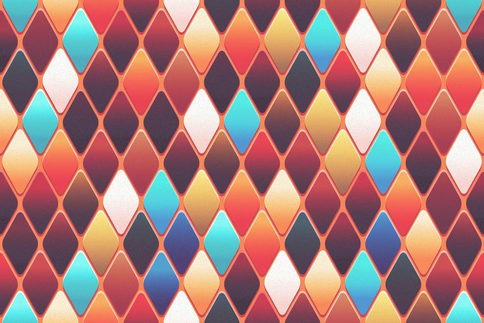 abstract colorful background, rhombic tiling