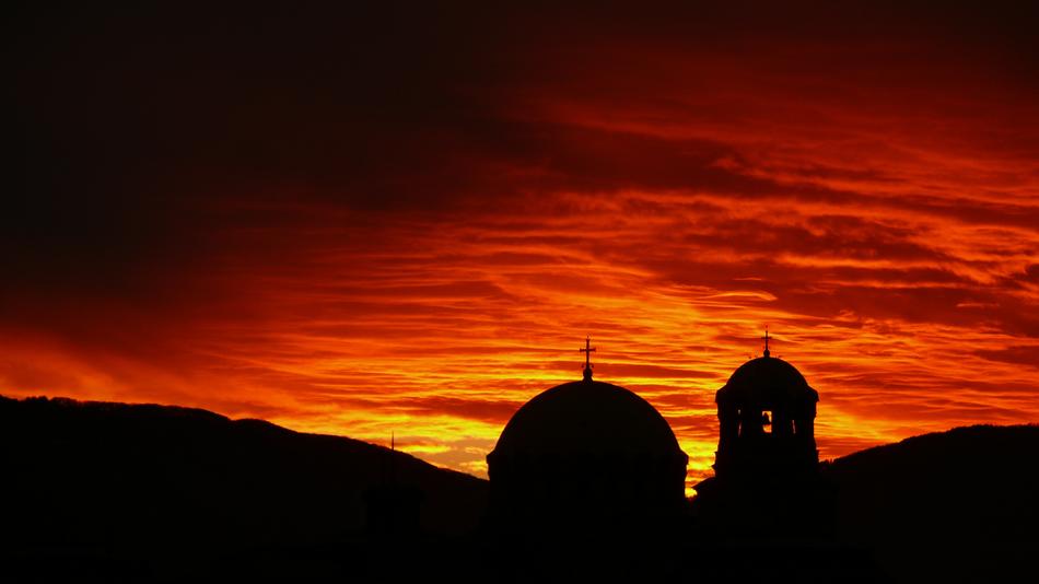 Sky Sunset Sofia Bulgaria