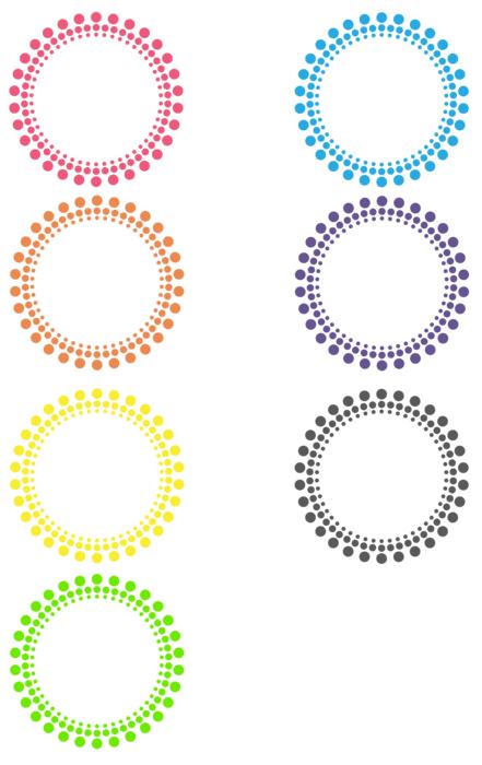 Circle frames borders colors drawing free image download