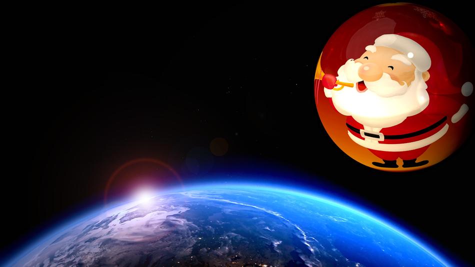 Santa in space