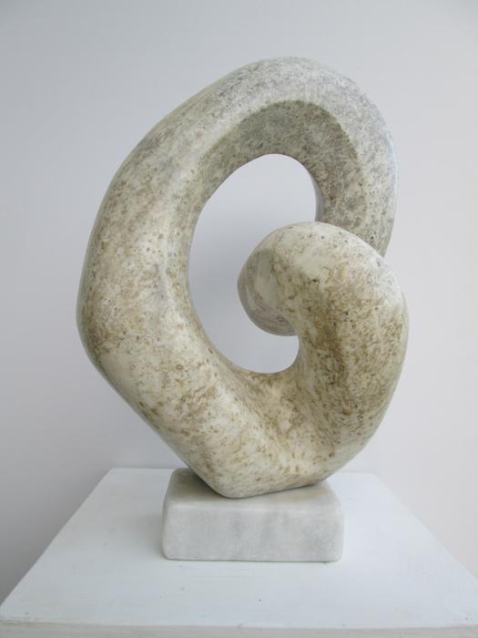 Modern hand carved stone statue
