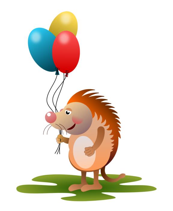 hedgehog animal balloons drawing