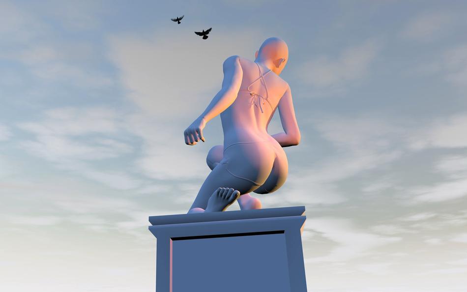 Sexy Pose Woman statue