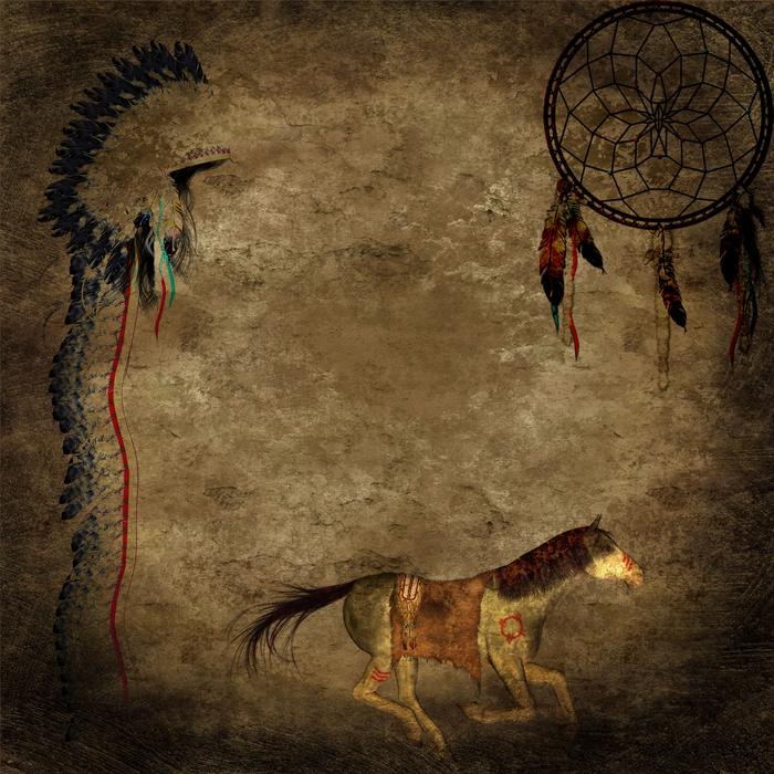background scrapbooking paper indian drawing
