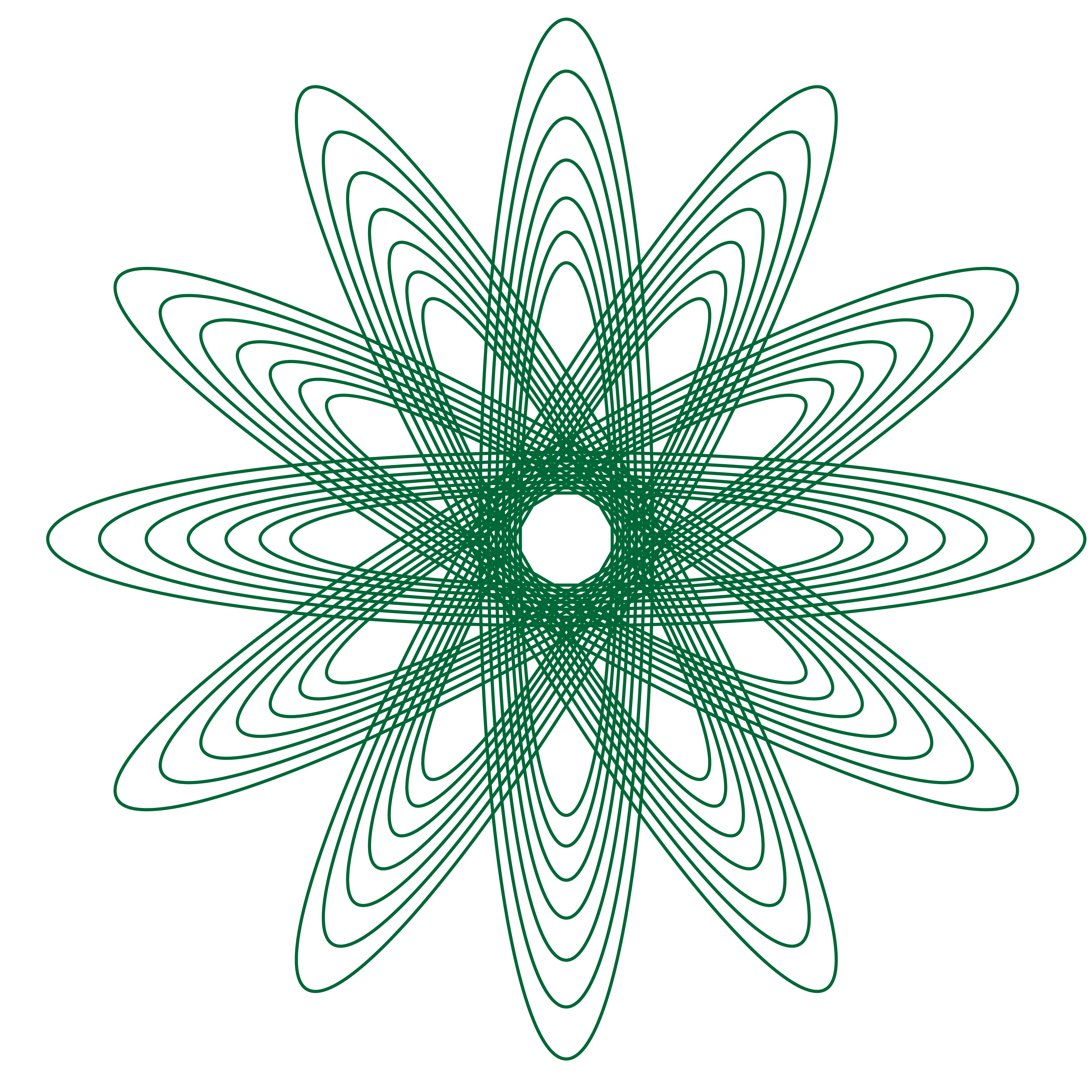 Spirograph pattern circle design green drawing free image