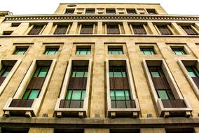 facade of a city building with balconies in Barcelona