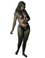 Clipart of the posing woman at white background