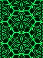 pattern abstract design textile green flowers