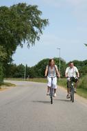 Couple Cyclists Summer