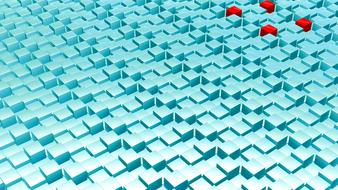 3d blue boxes