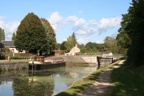 river canal with a view of the bridge