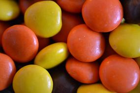 colored chocolates candy