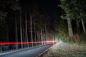 Road Long Exposure Night