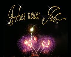 new year's greeting card on german