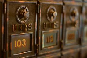 iron mailboxes with numbering