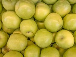 background of green apples