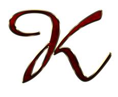 alphabet letter k initial drawing